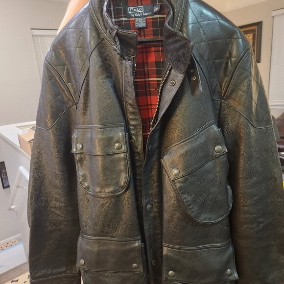 Polo leather Jacket Size XL. Like new, very nice - Picture 1 of 7